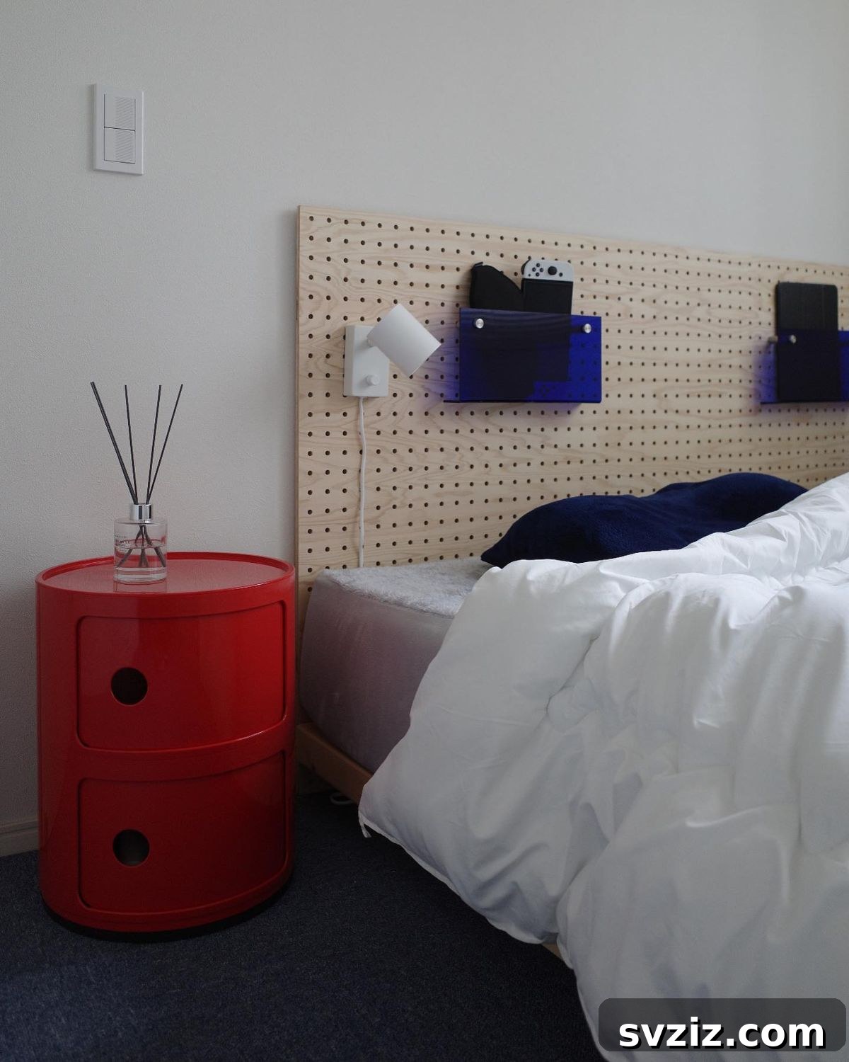 27 Ingenious DIY Bedroom Hacks to Declutter Your Space 19 pegboard bed frame