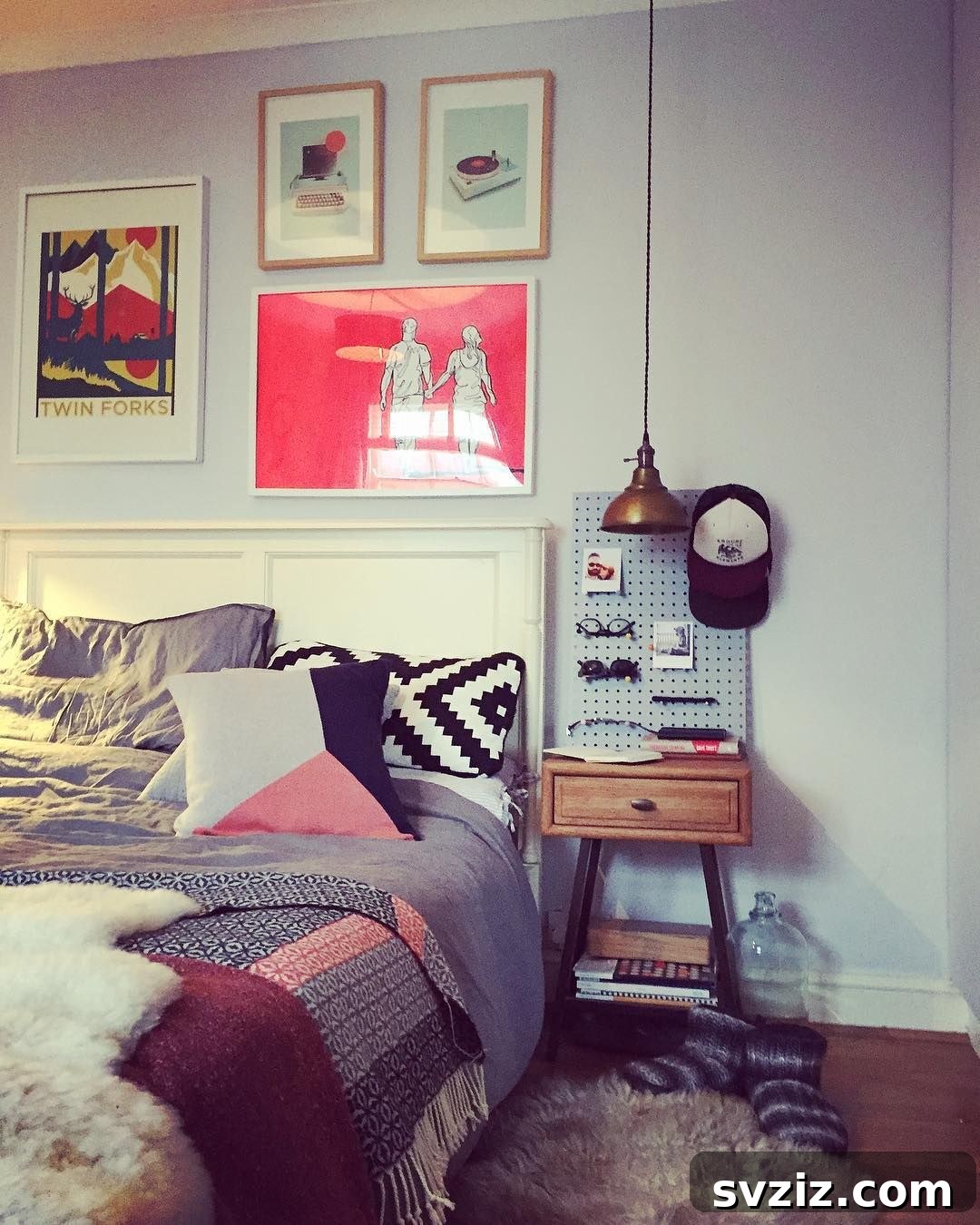 27 Ingenious DIY Bedroom Hacks to Declutter Your Space 20 Pegboard Nightstand Storage