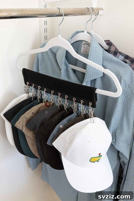 27 Ingenious DIY Bedroom Hacks to Declutter Your Space 23 Baseball Cap Organizer