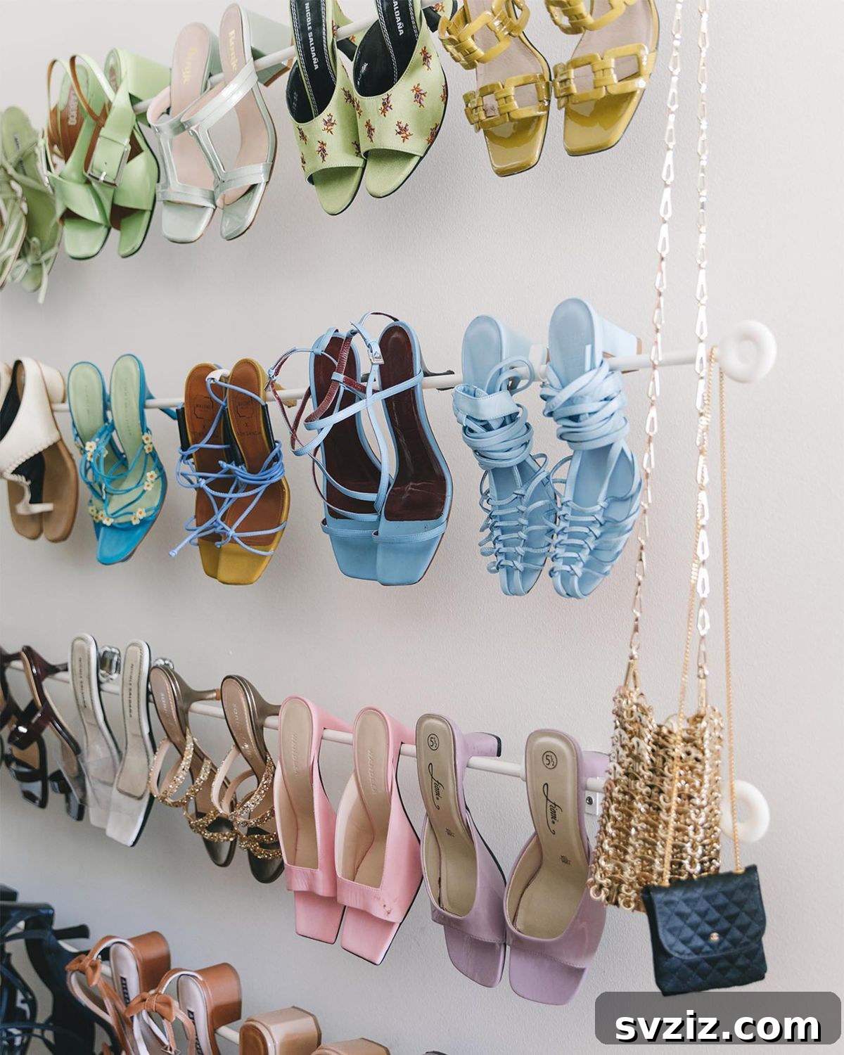 27 Ingenious DIY Bedroom Hacks to Declutter Your Space 26 Curtain Rod Shoe Storage