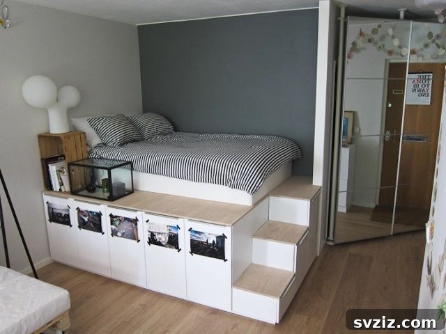 27 Ingenious DIY Bedroom Hacks to Declutter Your Space 27 Storage Platform Bed