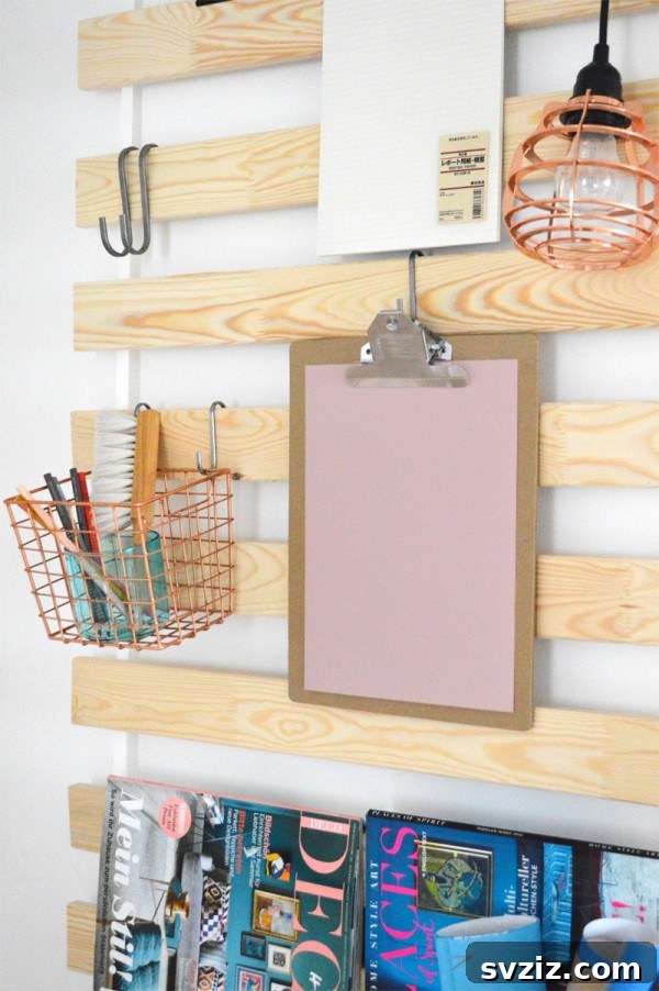 27 Ingenious DIY Bedroom Hacks to Declutter Your Space 29 Bed Slat Wall Hanger