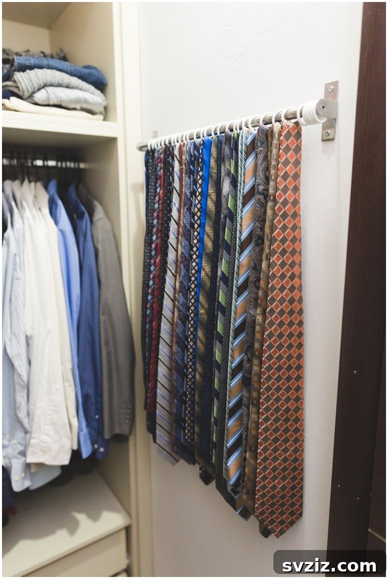 27 Ingenious DIY Bedroom Hacks to Declutter Your Space 9 Ikea Hack Tie Organizer