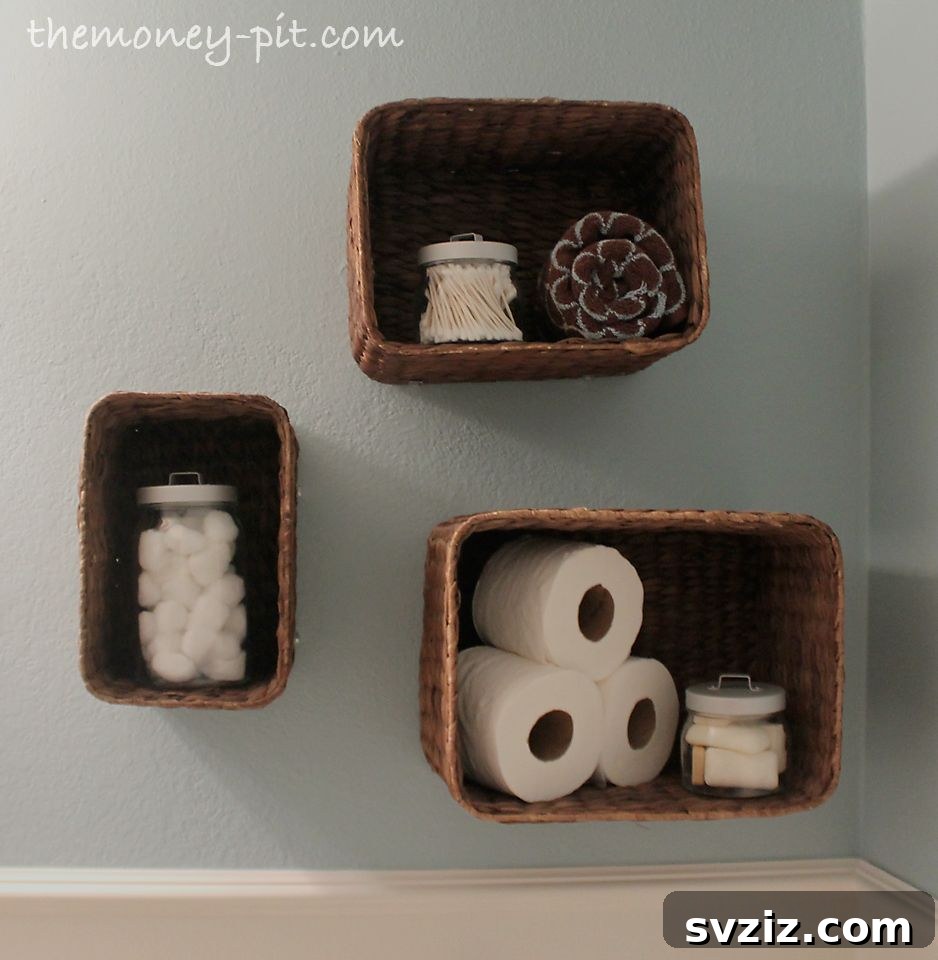 31 Budget Basket Hacks for Total Home Organization 26 wall shelves