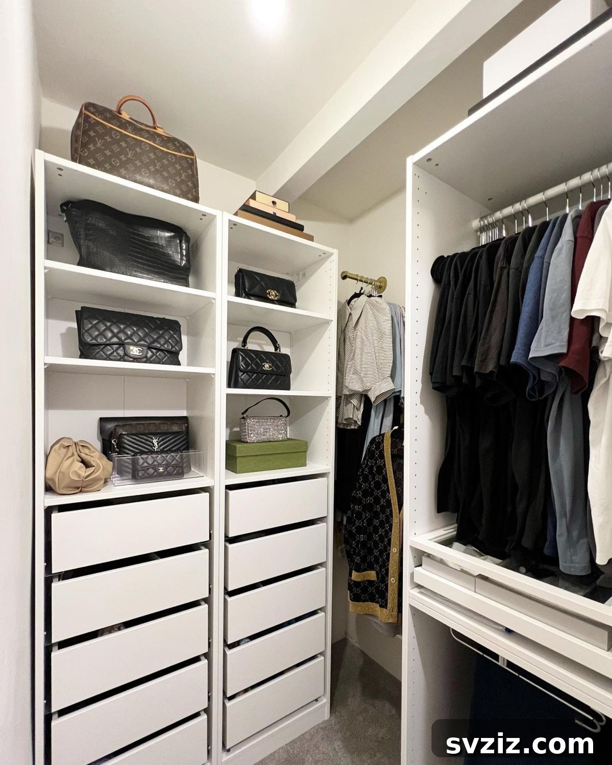 Small Walk-In Closets: Genius Ideas for Maximizing Space 25 vertical drawer space