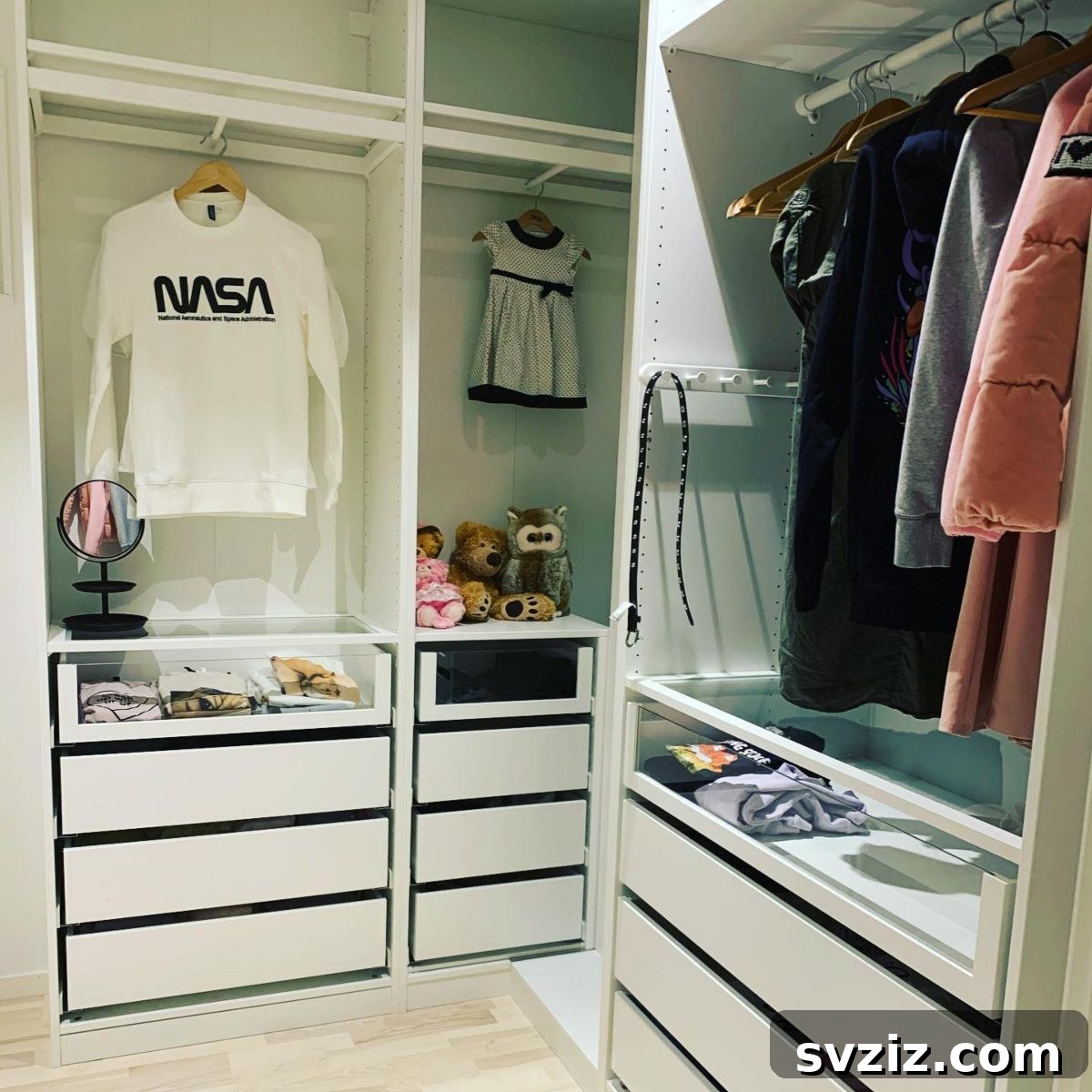 Small Walk-In Closets: Genius Ideas for Maximizing Space 26 acrylic drawers