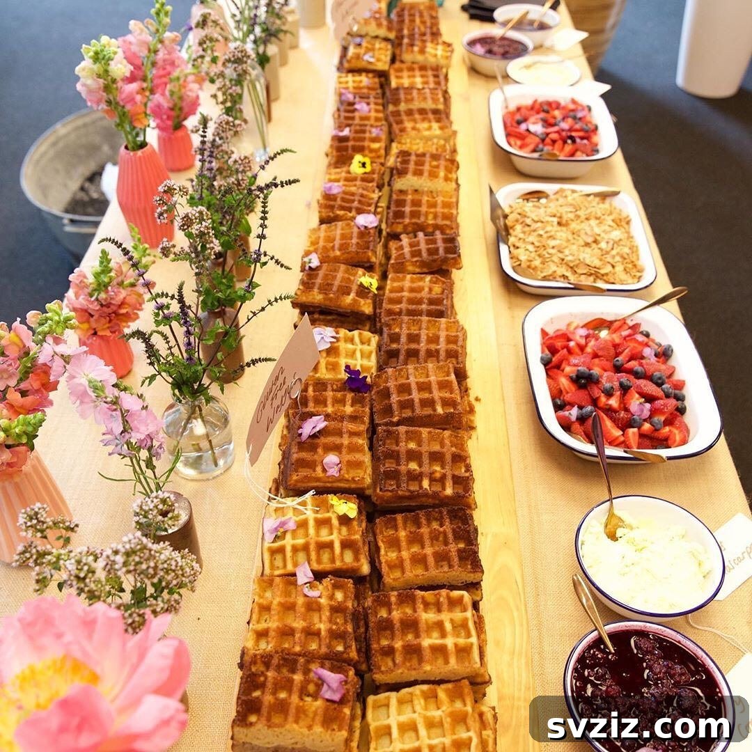 Beyond the Buffet: Creative Wedding Food Bars 14 waffle bar