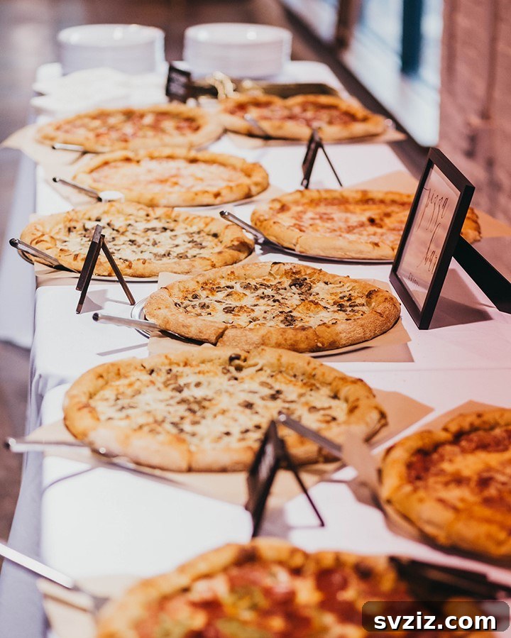 Beyond the Buffet: Creative Wedding Food Bars 17 pizza bar