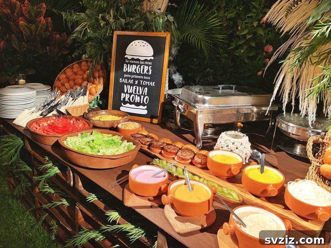 Beyond the Buffet: Creative Wedding Food Bars 21 burger bar