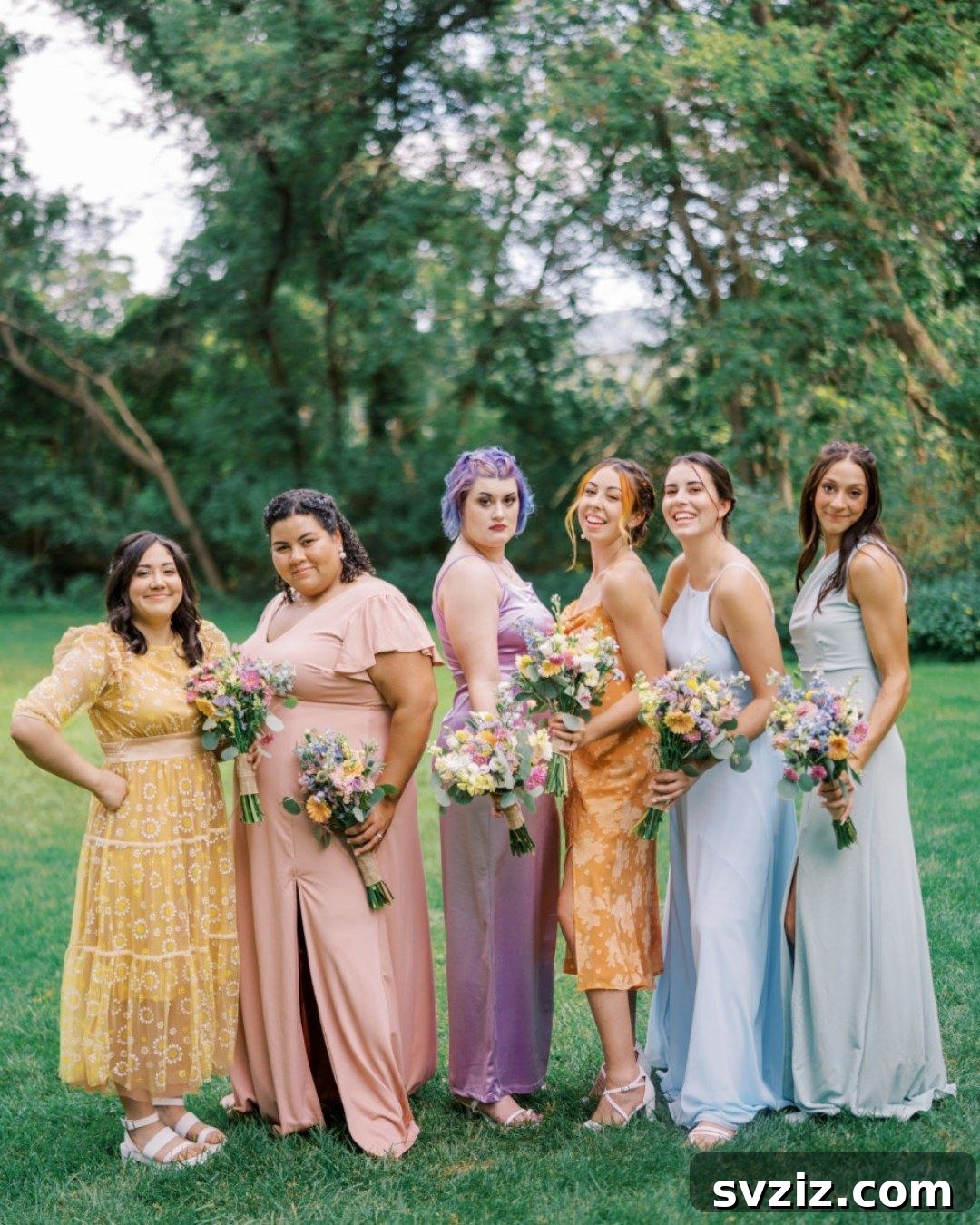 Mismatched Bridesmaids