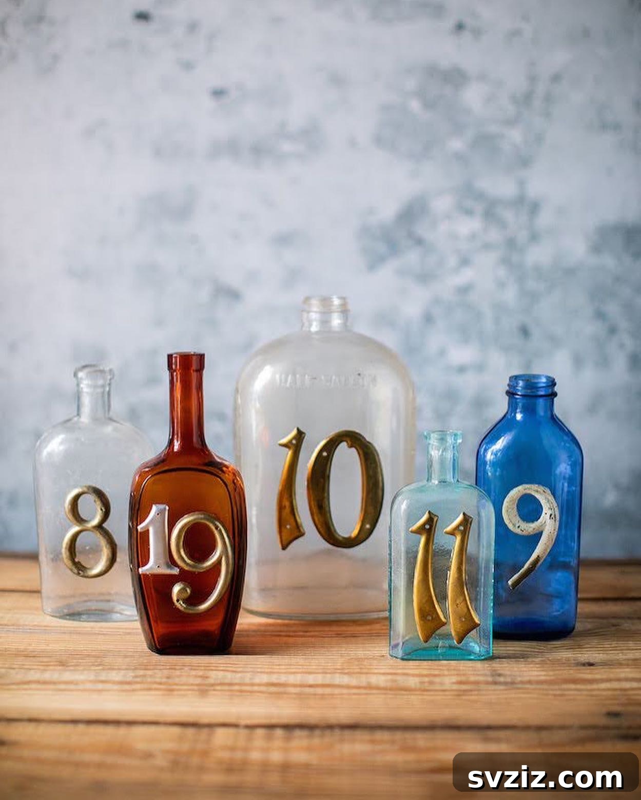 Antique Bottle Table Numbers