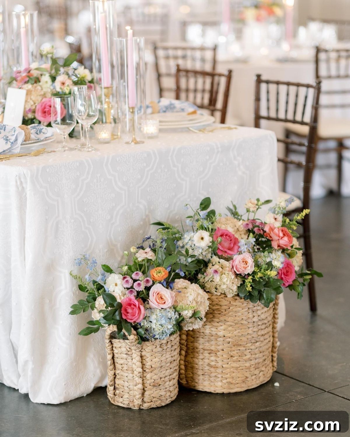 27 Absolutely Adorable Wedding Details for Your Big Day 20 Flower baskets wedding decor
