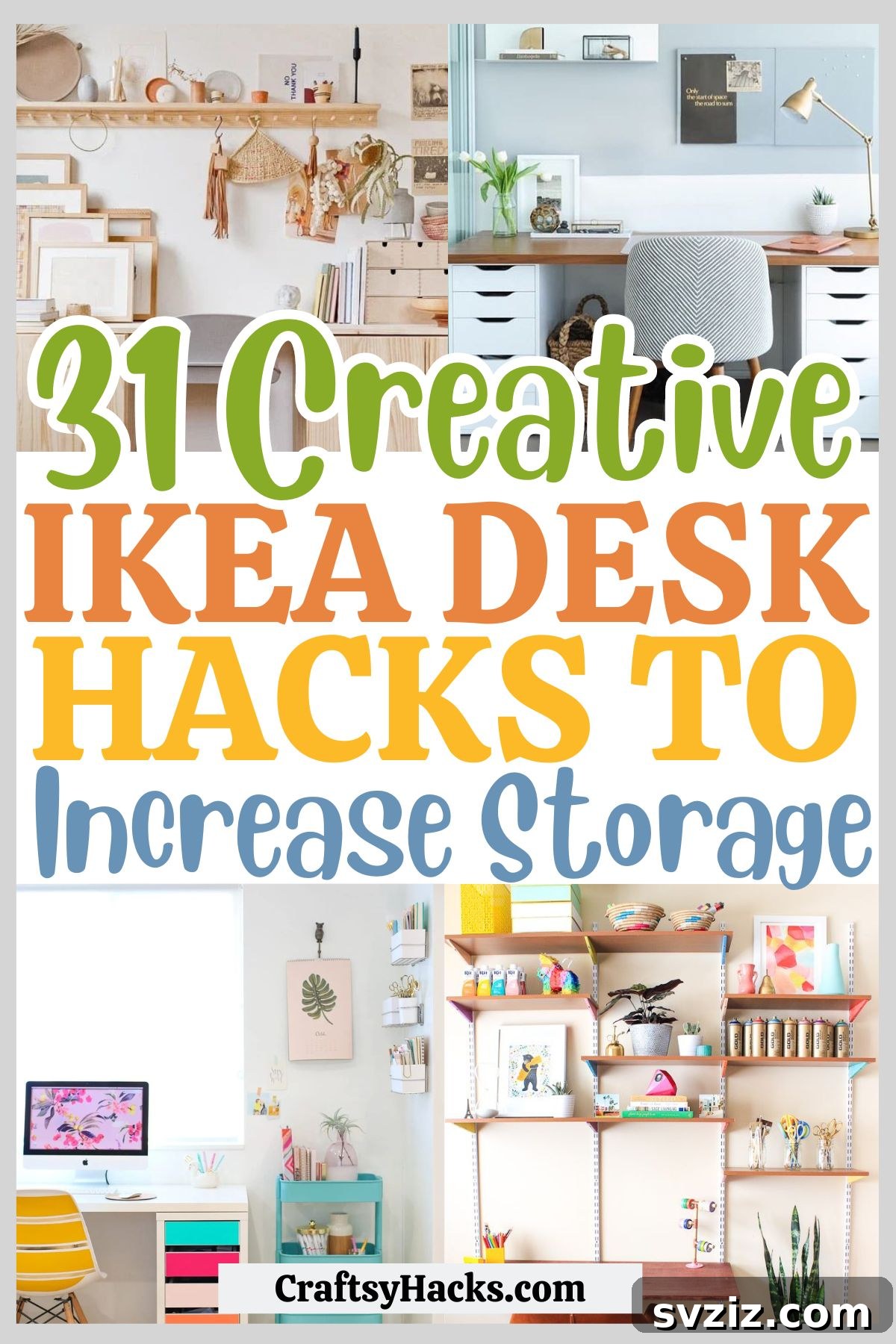 21 Ingenious IKEA Desk Ideas to Double Your Storage 2 IKEA Desk hacks for storage