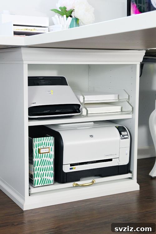21 Ingenious IKEA Desk Ideas to Double Your Storage 20 The STUVA Printer Cart