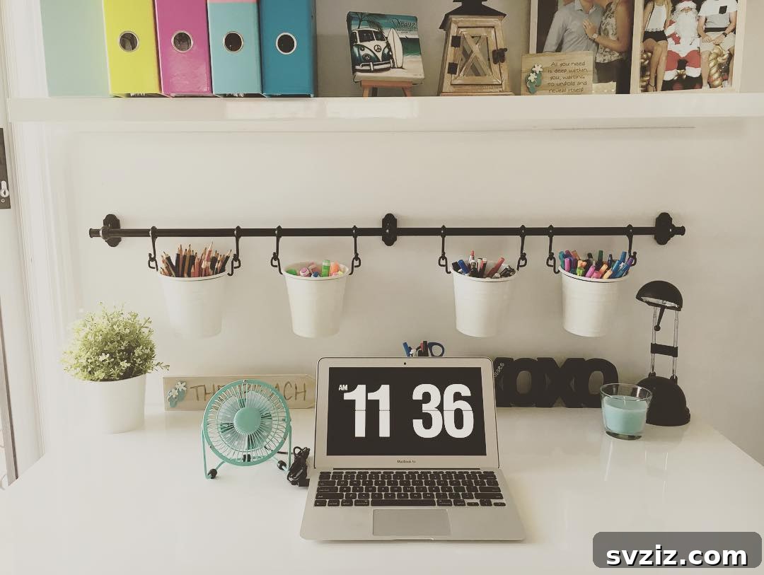 21 Ingenious IKEA Desk Ideas to Double Your Storage 8 Hanging Crayon Storage