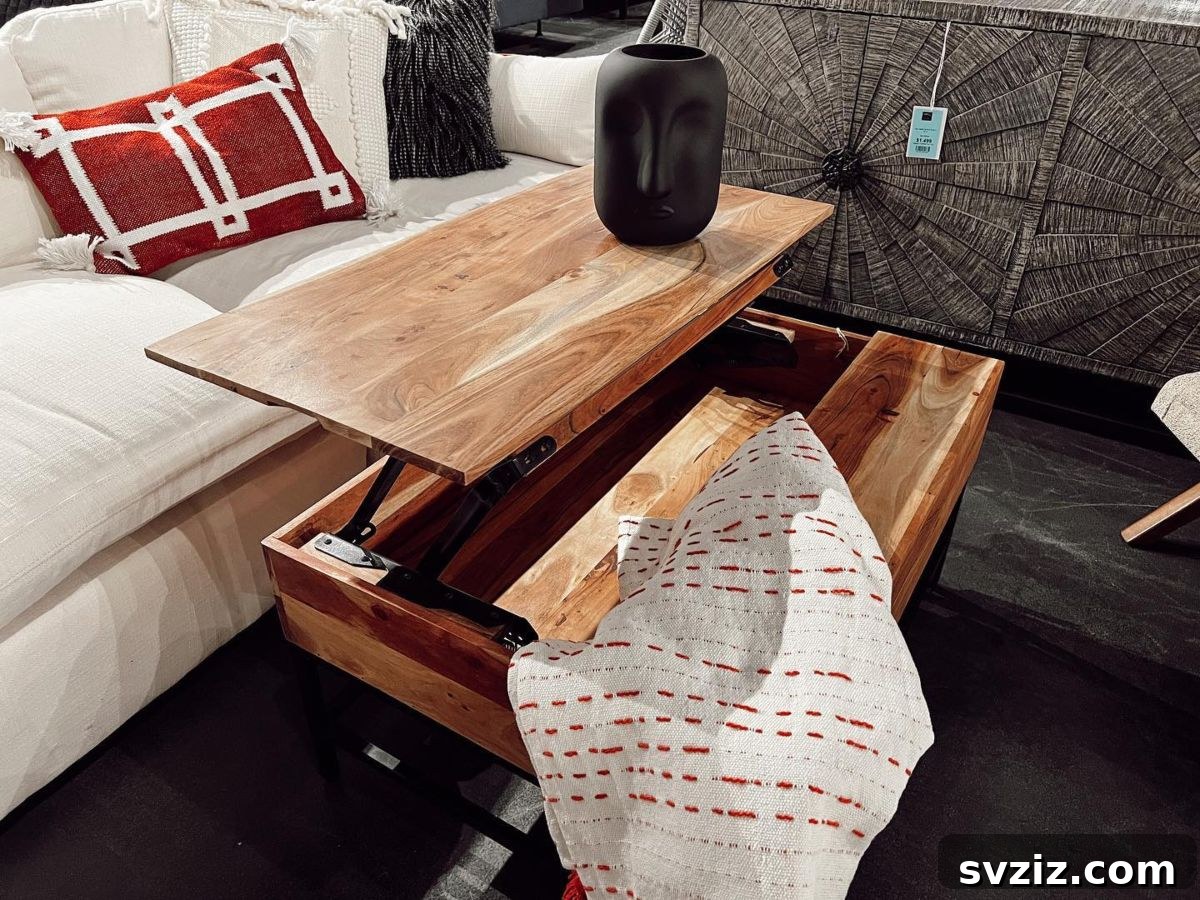 21 Smart Hidden Storage Solutions To Optimize Every Inch 23 rising coffee table