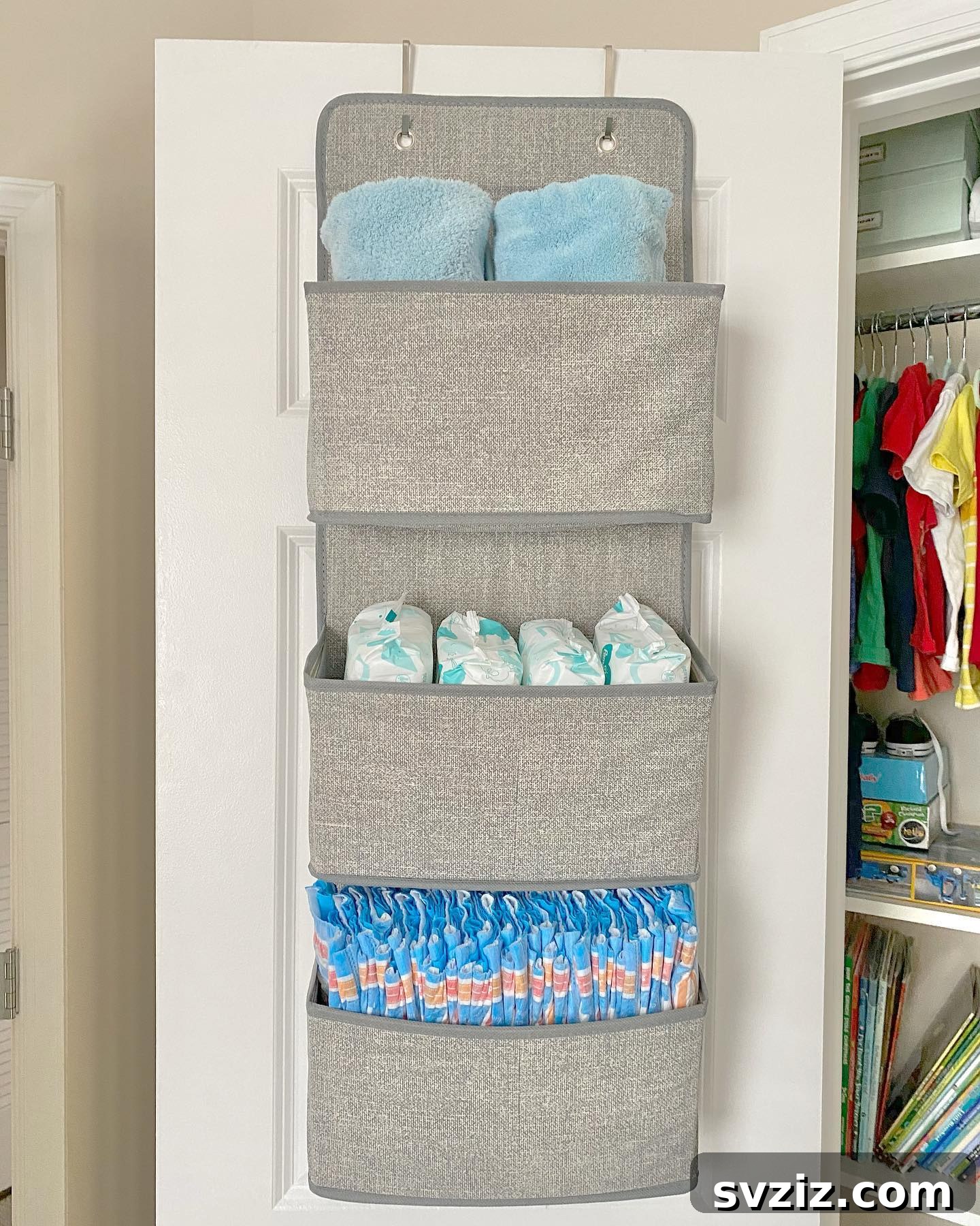 Unlock Your Door's Potential: Clever Storage Hacks 22 hanging diaper station