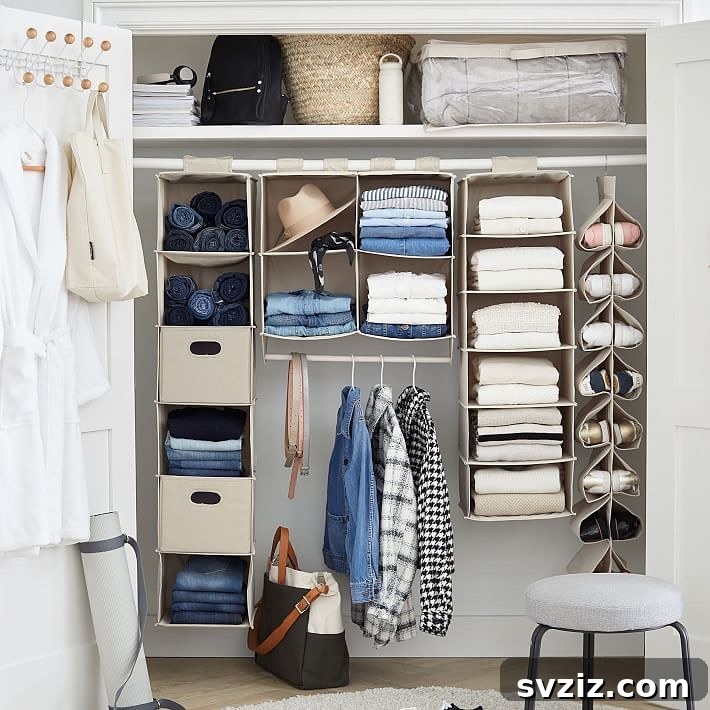 Hanging Fabric Rail Organizers