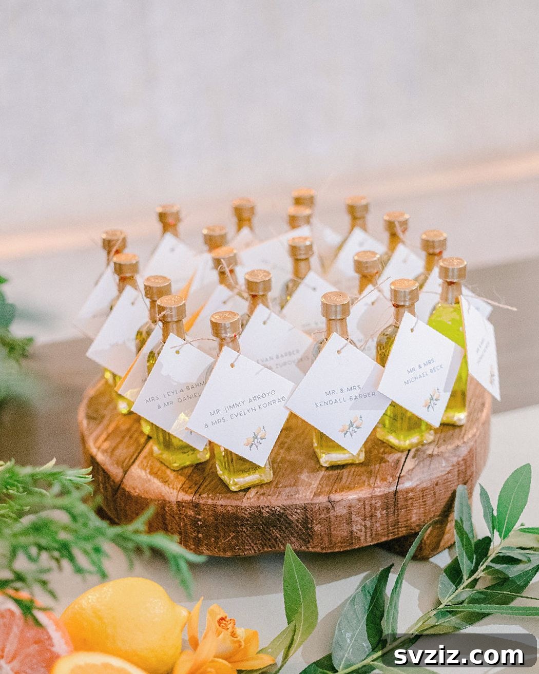 Custom Olive Oil Favors