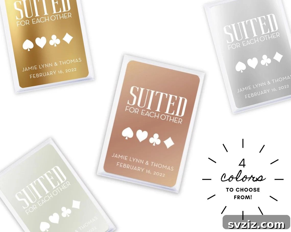  Metallic Playing Card Favors