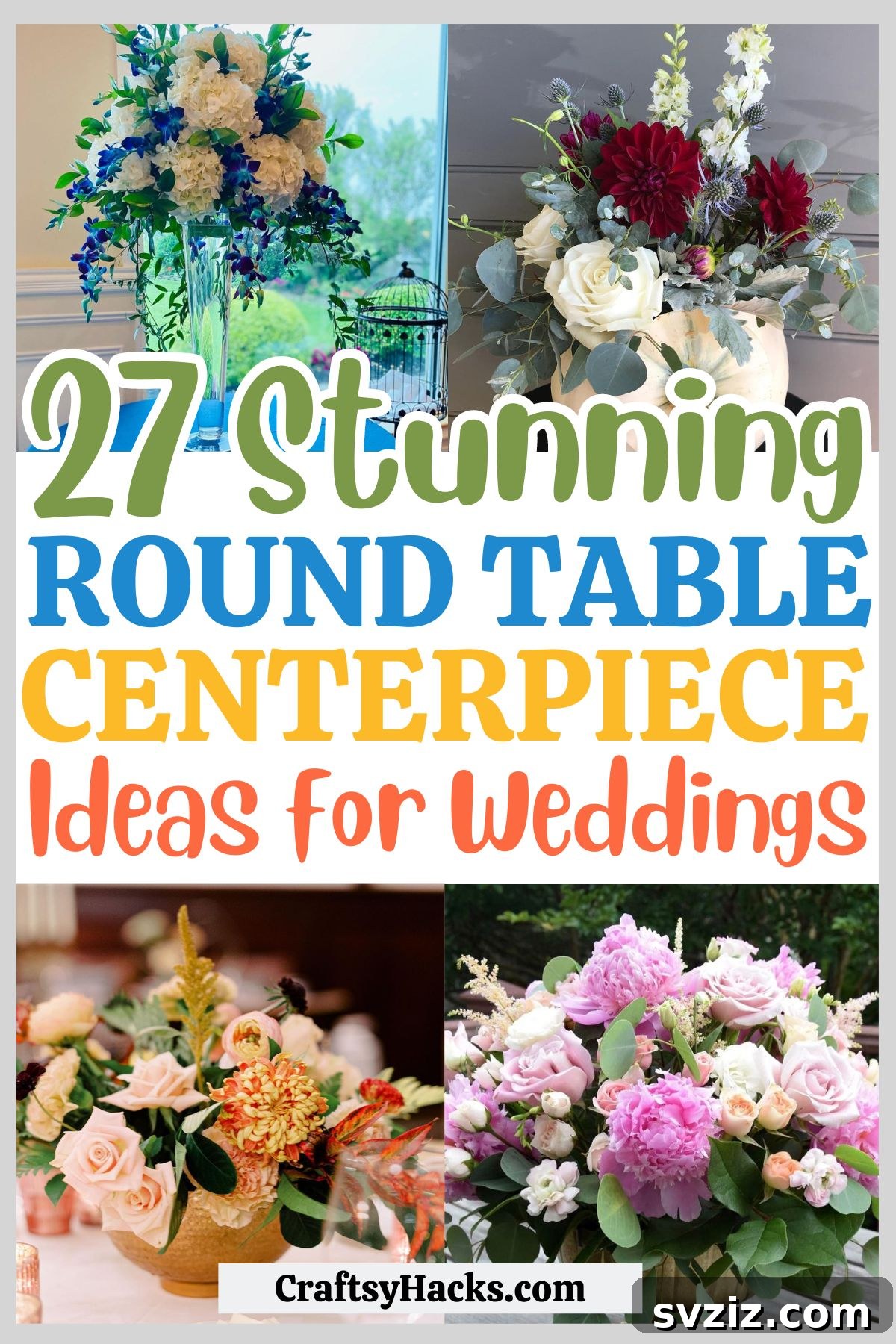 27 Elegant Round Table Wedding Centerpiece Inspirations 2 Round Table Centerpiece Ideas for Weddings: A collection of beautiful wedding table settings to inspire your special day.