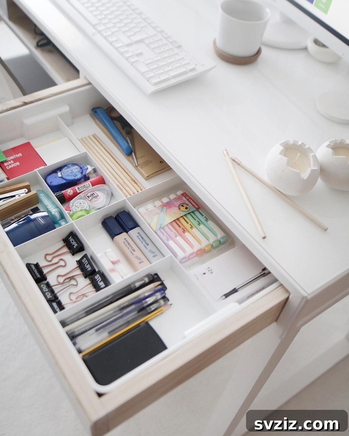 Pocket-Friendly Productivity: 31 Office Organization Hacks 8 Drawer Dividers for organized office supplies