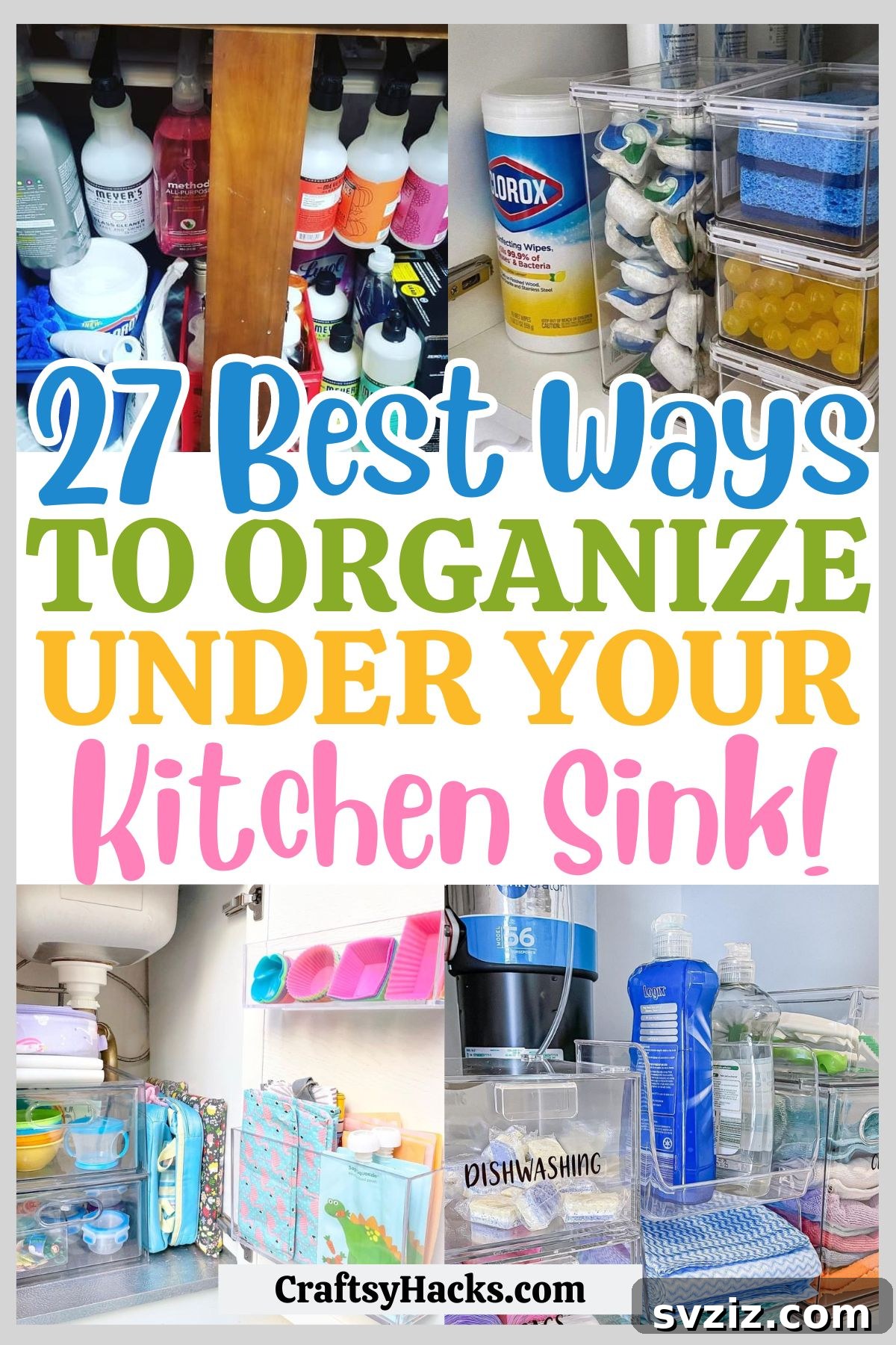 Organize Under Kitchen Sink - Practical Storage Solutions for Cleaning Supplies and Essentials