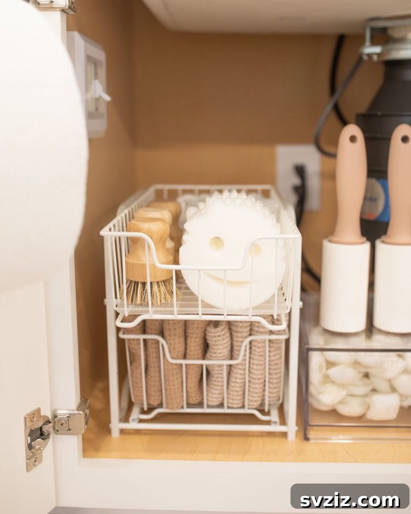 Two-Tier Wire Baskets for Under Sink Organization