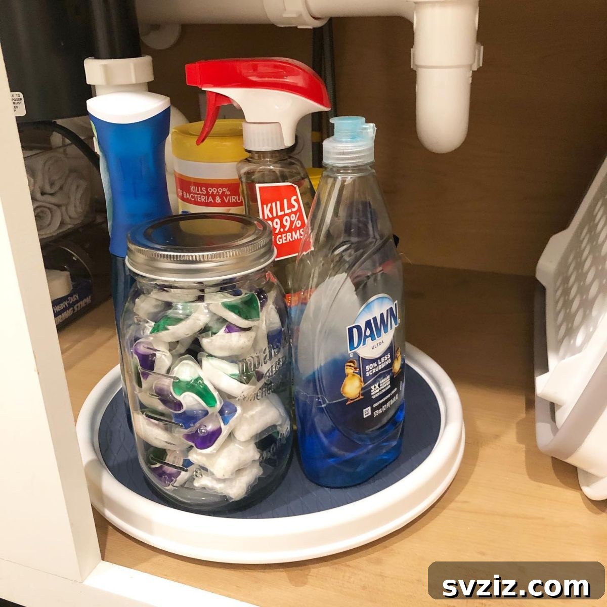Cleaning Supply Turntable Organizer for Under Sink