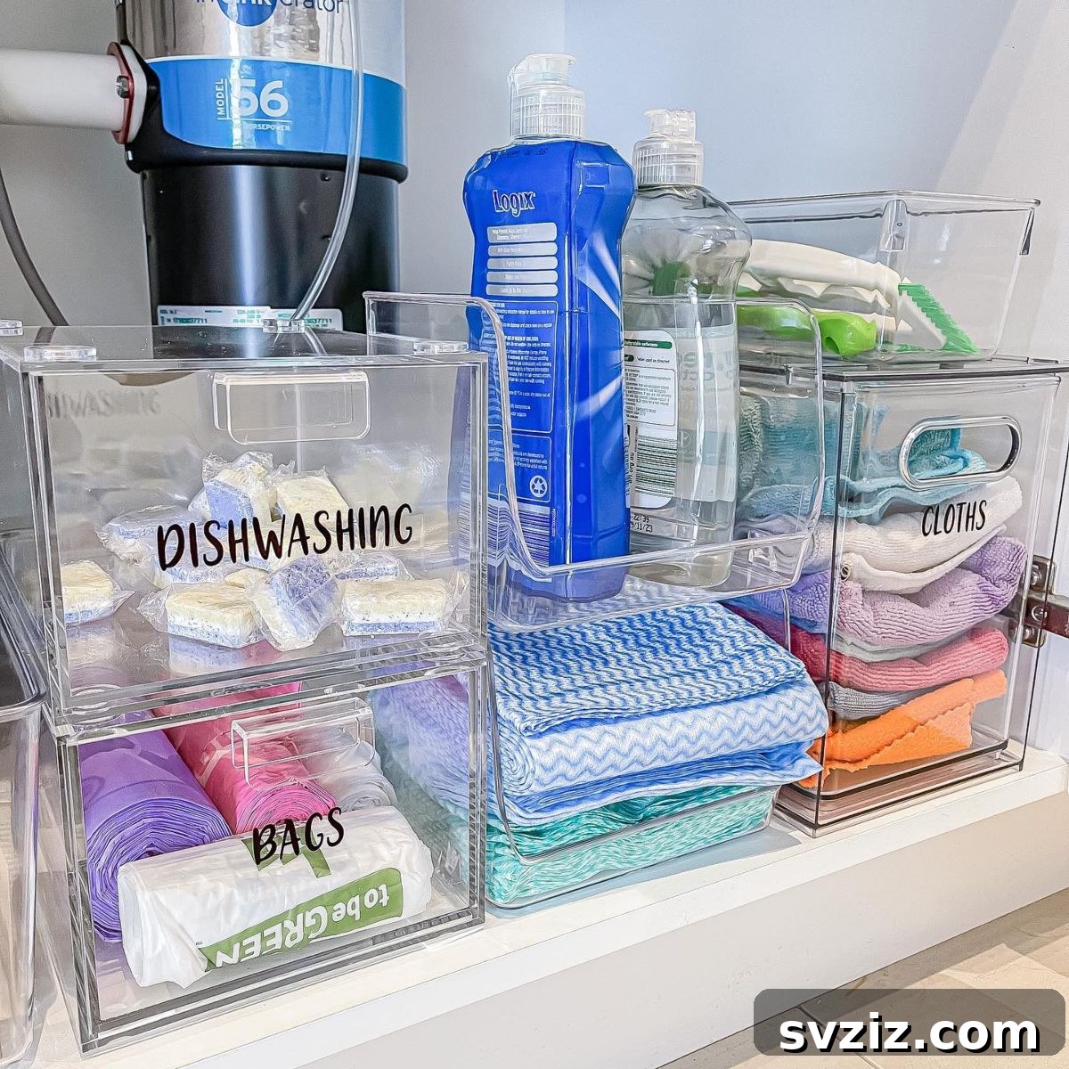 Clear Acrylic Bins for Under Sink Organization
