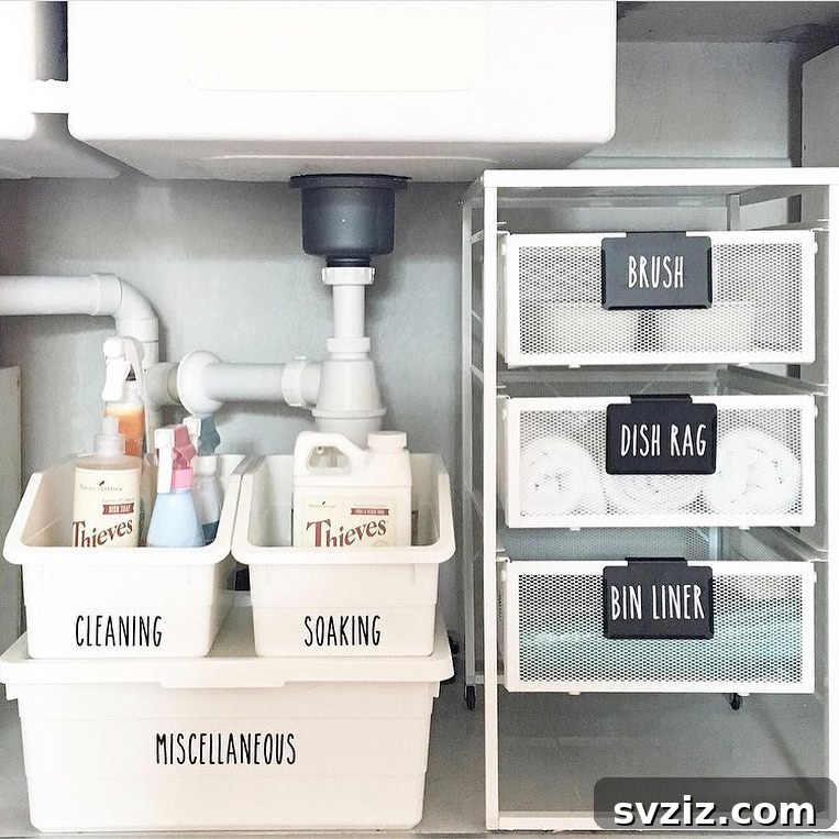 Cost-Effective and Durable Labels for Under Sink Bins