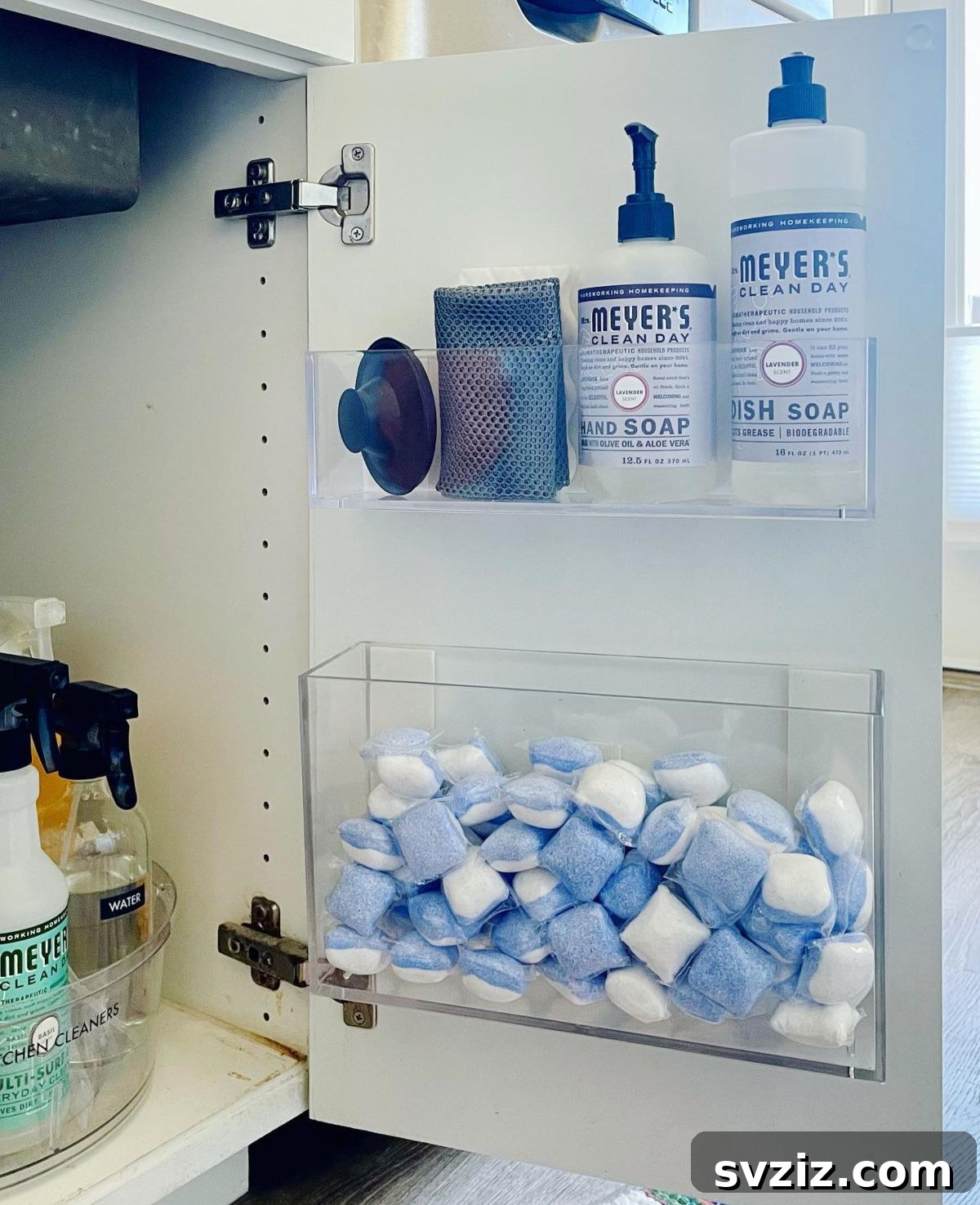 Adhesive Door Organizers for Kitchen Sink Cabinet