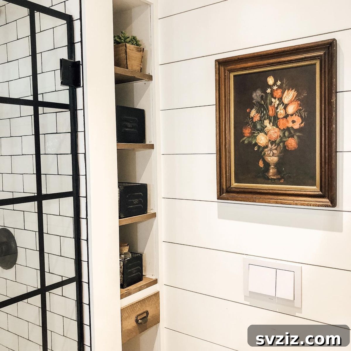 Open Shelving for Small Spaces - Bathroom decor with maximized storage.