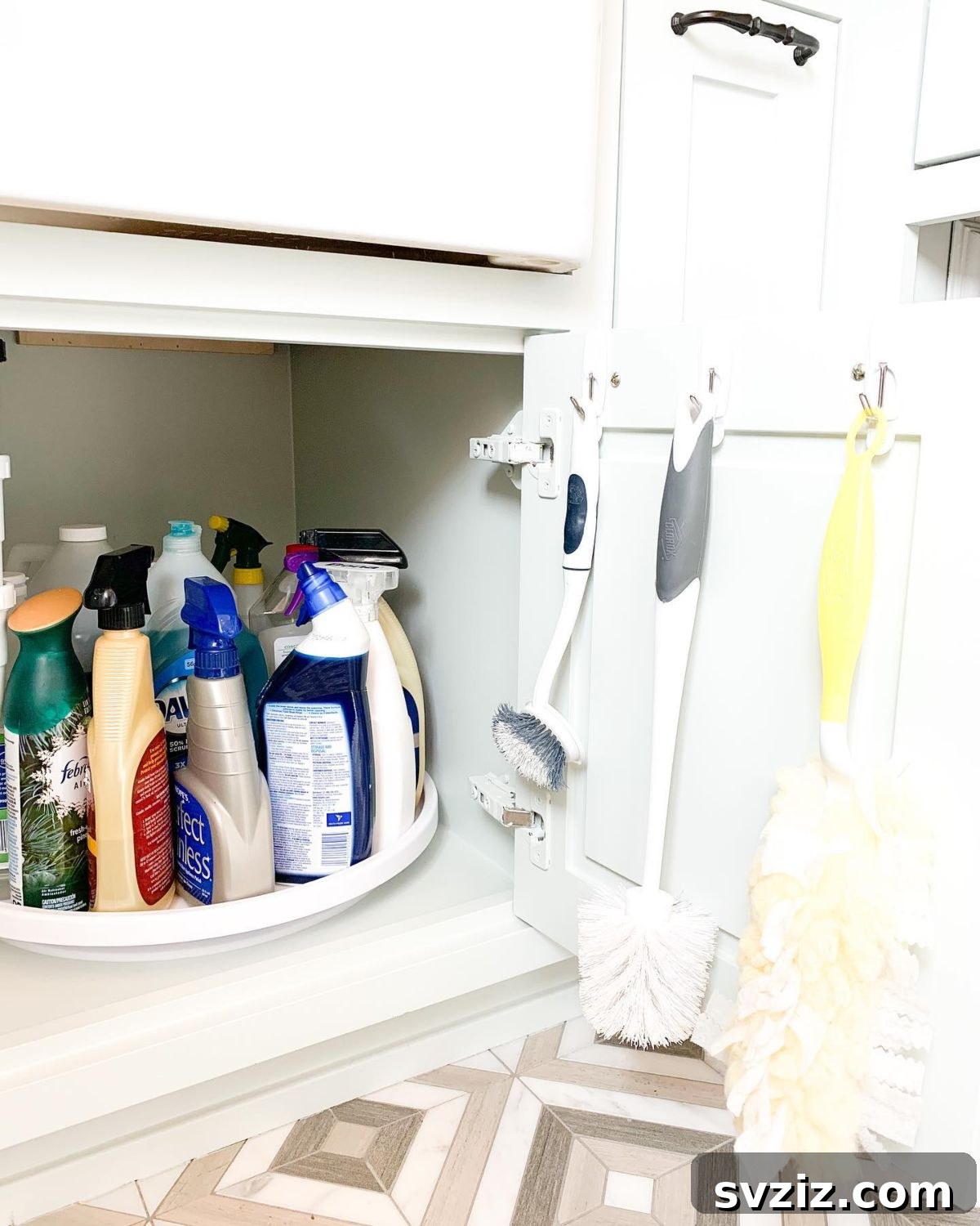 Genius Ways to Maximize Your Under Bathroom Sink Space 11 Lazy Susan for rotating under-sink access
