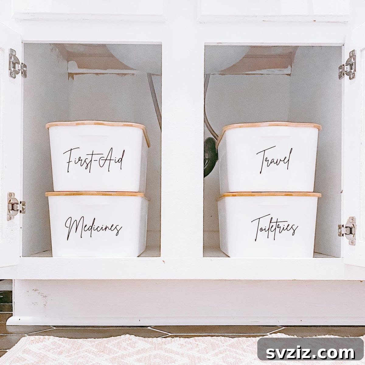 Genius Ways to Maximize Your Under Bathroom Sink Space 14 Categorized Bins for systematic bathroom organization