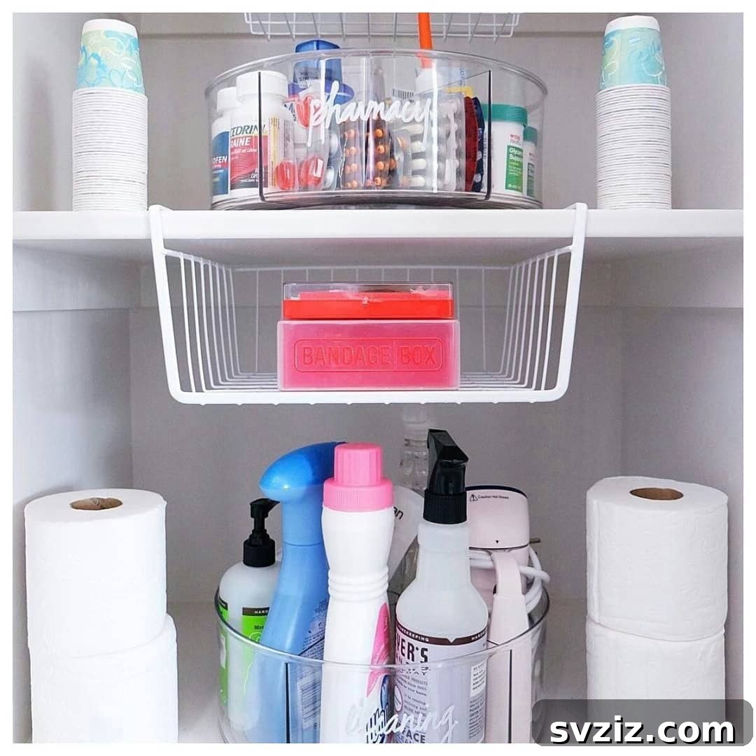 Genius Ways to Maximize Your Under Bathroom Sink Space 16 Mix n’ Match Storage Bins for versatile organization
