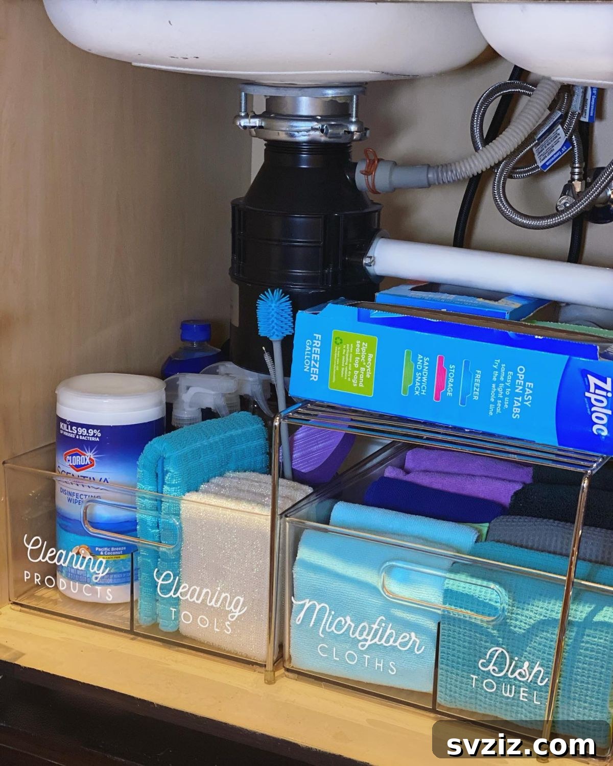Genius Ways to Maximize Your Under Bathroom Sink Space 26 Pretty Labels on Clear Bins for stylish and functional organization
