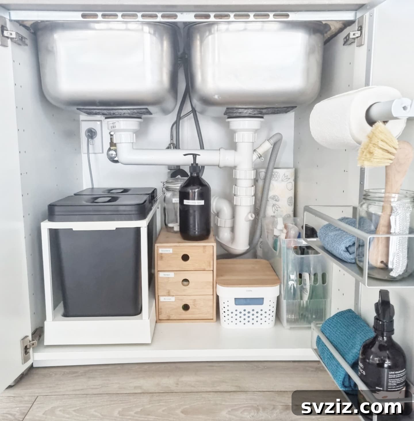 Genius Ways to Maximize Your Under Bathroom Sink Space 27 Cabinet Door Organizer for maximizing vertical space
