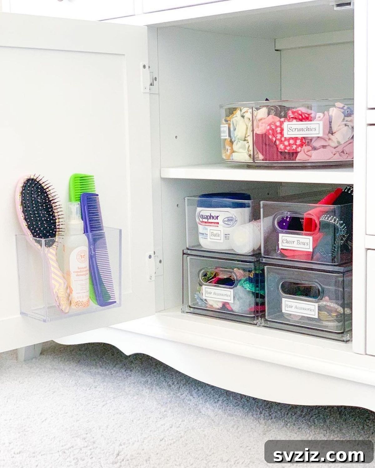 Genius Ways to Maximize Your Under Bathroom Sink Space 28 Clear Stackable Drawers and Bins with Labels for modular organization