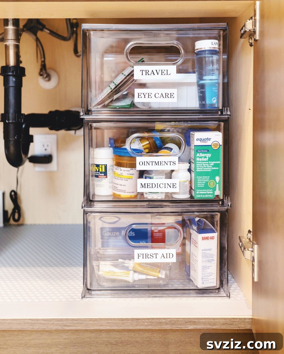 Genius Ways to Maximize Your Under Bathroom Sink Space 29 Three-Tier Stacking Organizer for maximum vertical storage
