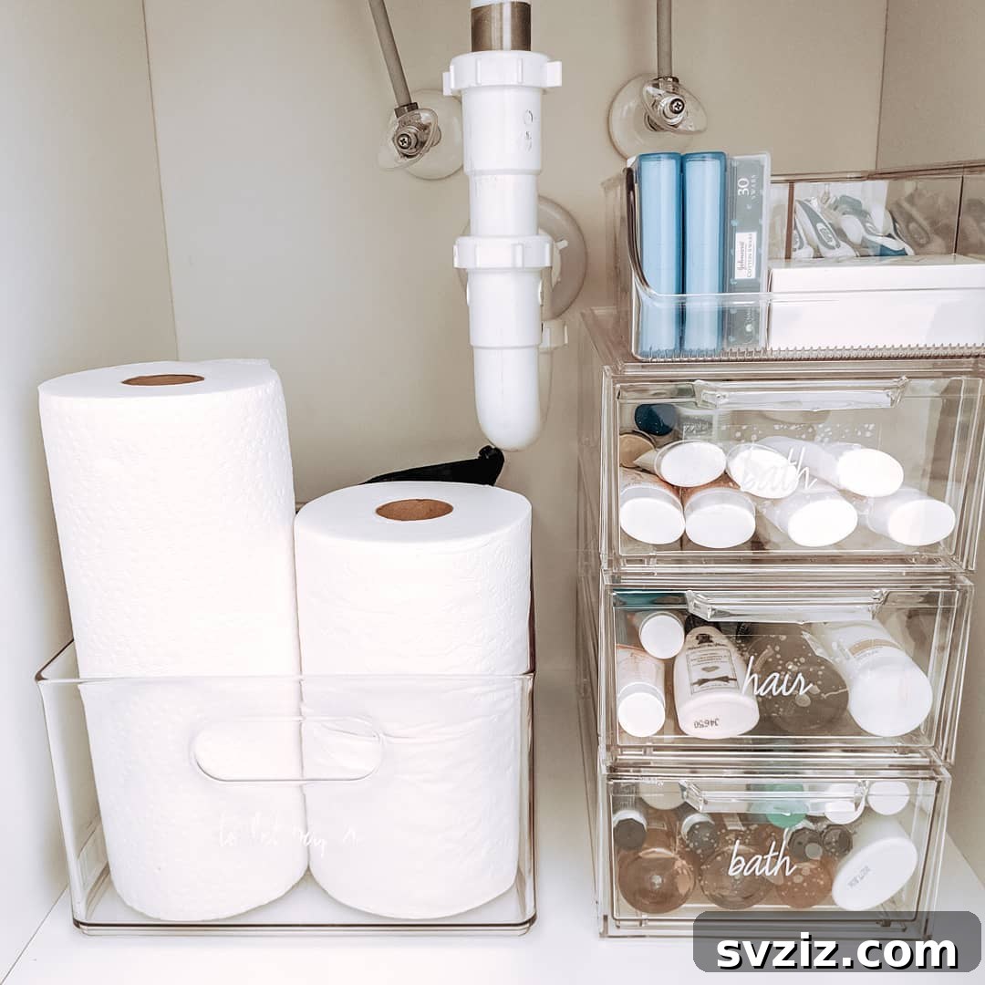 Genius Ways to Maximize Your Under Bathroom Sink Space 6 Stacking Organizer for compact bathroom storage