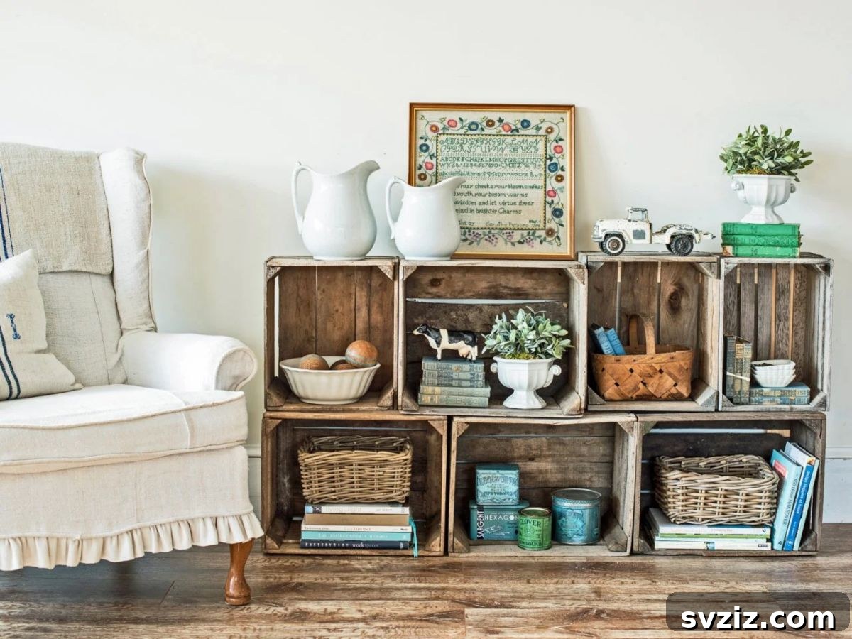rustic bookshelf