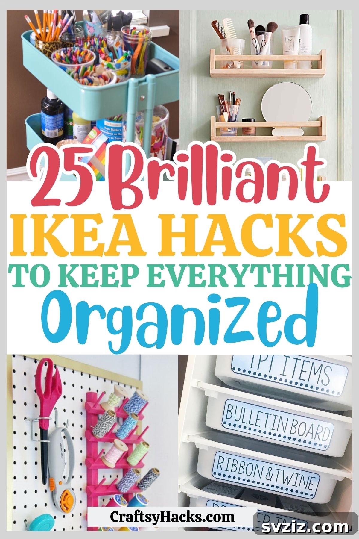 IKEA hacks to keep things organized