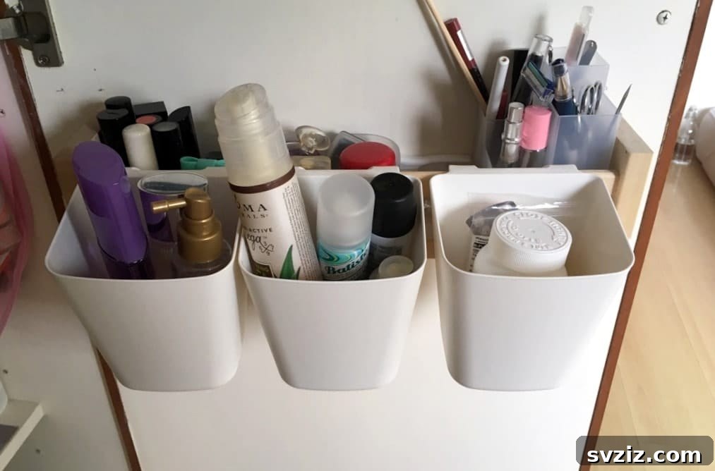 Back-of-Door Makeup Organizer
