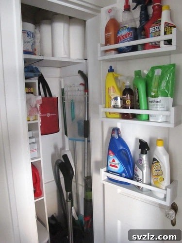 Broom Closet Organization