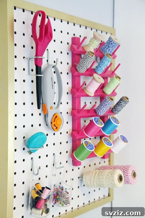 DIY Pegboard for Craft Room