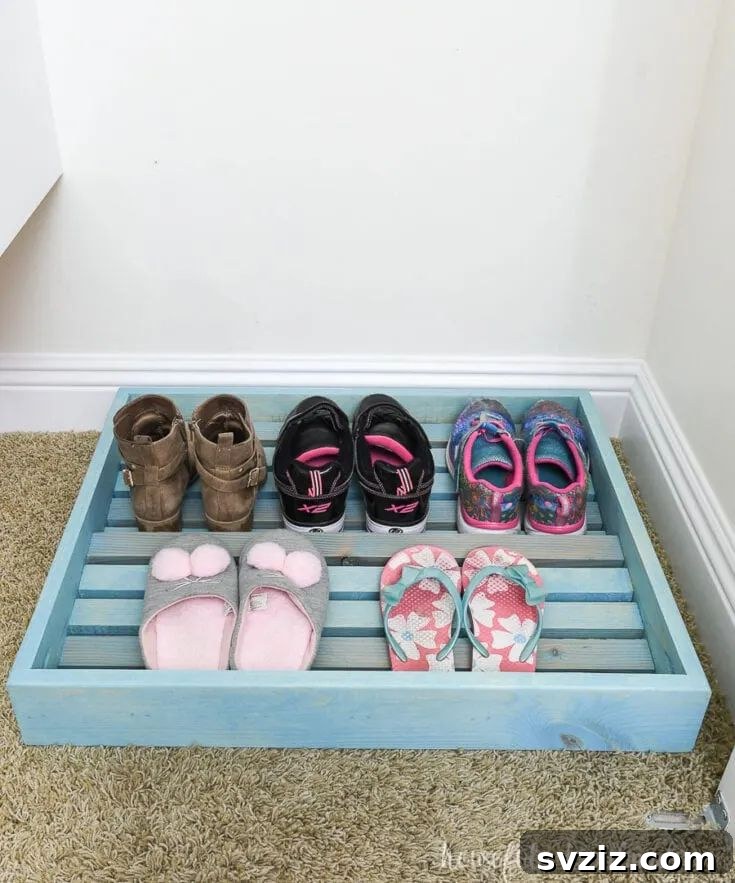 DIY Shoe Organizer Tray