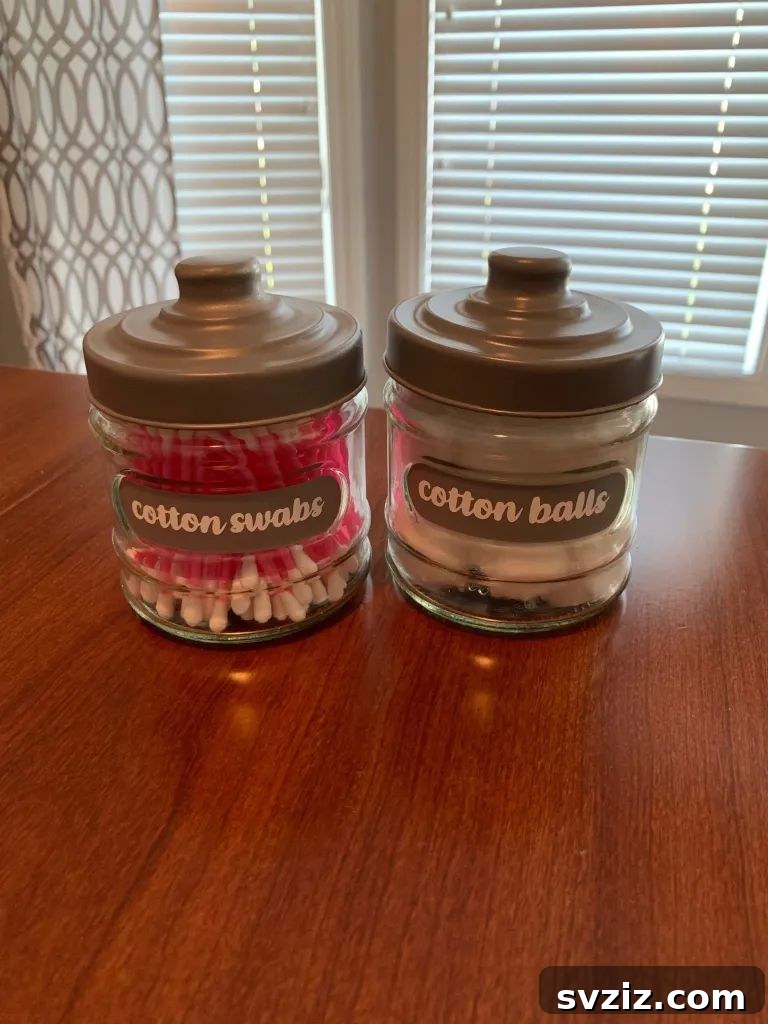 Dollar Tree Bathroom Storage Glass Jars