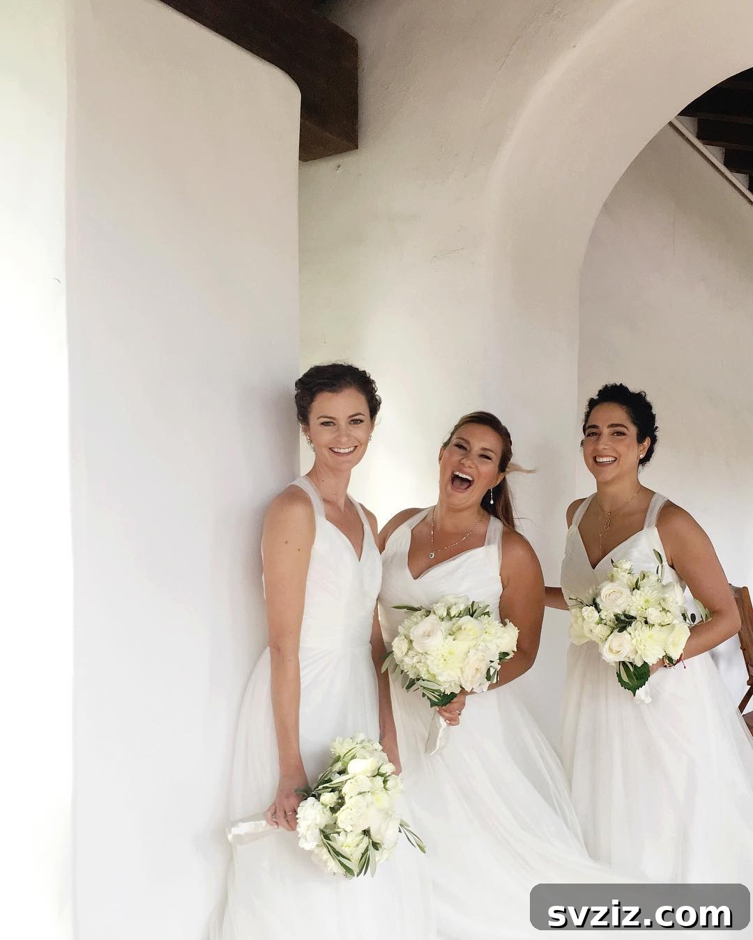 31 Unique Non-Traditional Wedding Ideas 5 White Bridesmaids Dresses