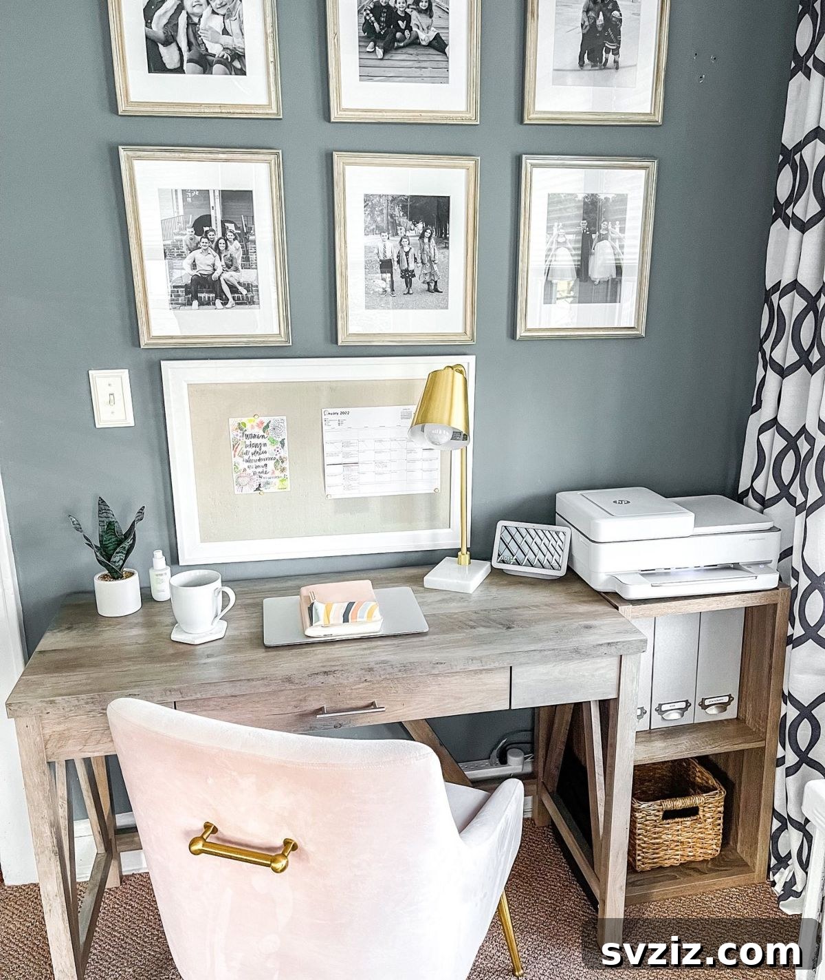 Organized Paper Documents and Magazine Files in an Office